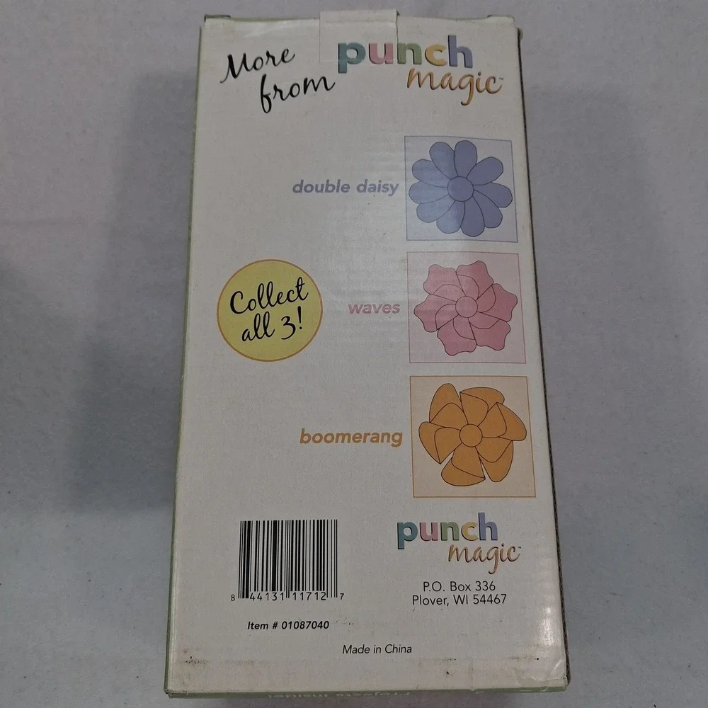 Punch Magic Fold-It Pinwheel Punch Waves Boomerang Paper Craft Tools Set EUC